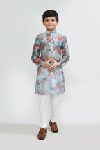 Joban Fashion Georgette Sea Green Kurta With Straight Fit Pant | Grocsy