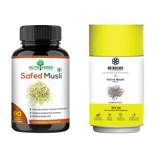 Nutriherbs Safed Musli Capsules | Grocsy