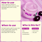 PLIX The Plant Fix Jamun Active Acne Regime With Cleanser, Toner & Moisturizer For Women & Men | Grocsy