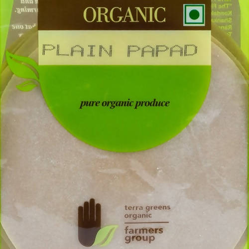 Terra Greens Organic Plain Papad | Grocsy