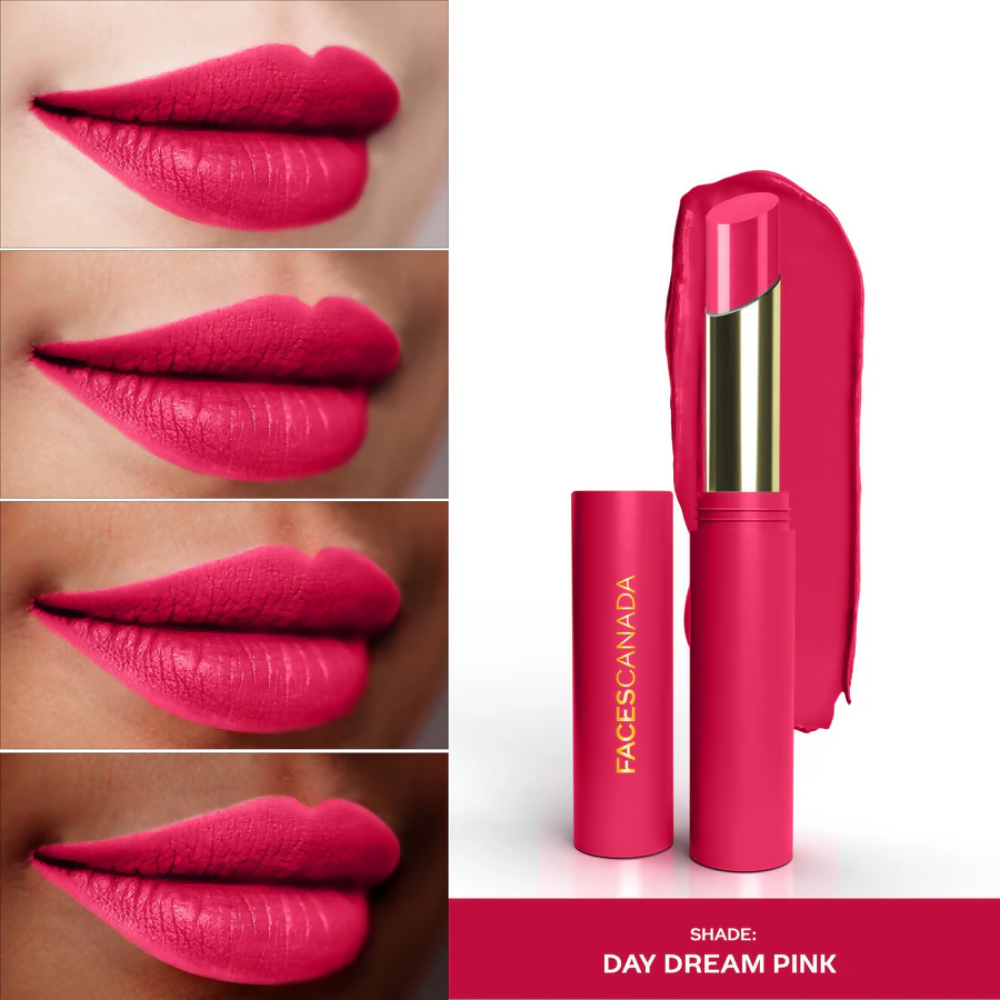 Faces Canada 3 in 1 LongStay Matte Lipstick - Day Dream Pink 02 | Grocsy