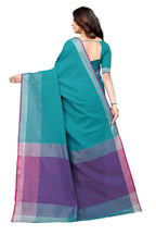 Vamika Blue Cotton Silk Saree | Grocsy