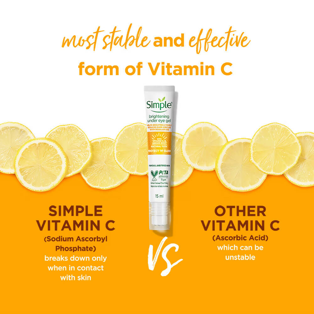 Simple Protect N Glow Vitamin C Brightening Under Eye Gel | Grocsy
