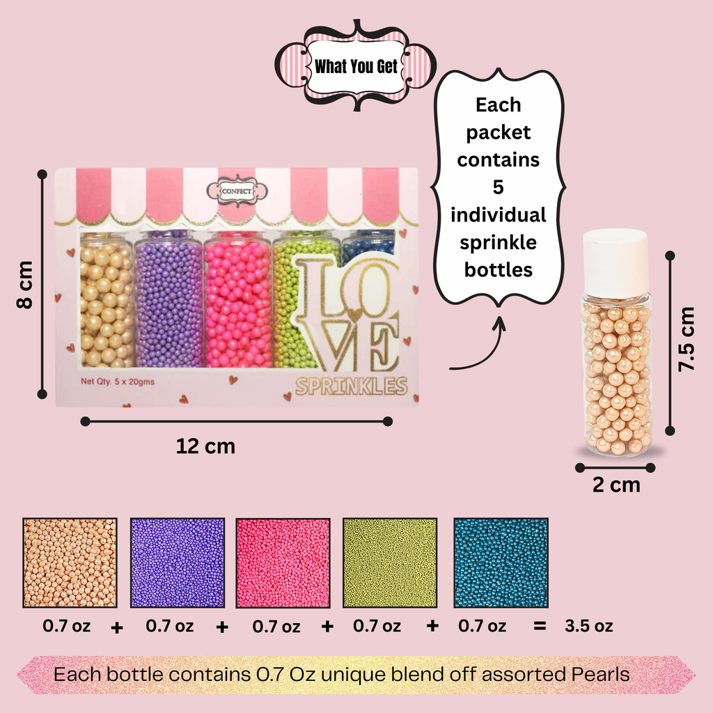 Confect Tropical Treat Disco Balls Assorted Sprinkles (DB-02) | Grocsy