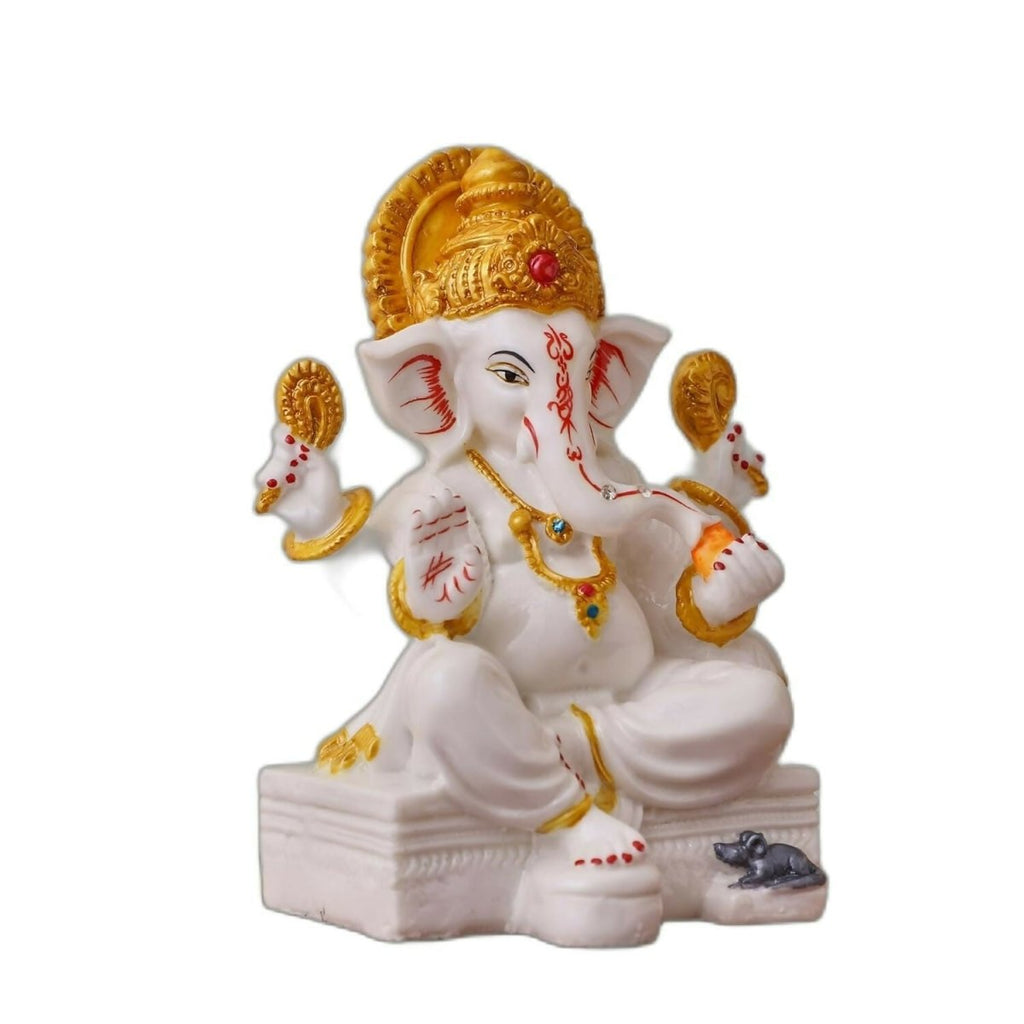 Apnimarket Marble Dust Ganesh Idol | Grocsy