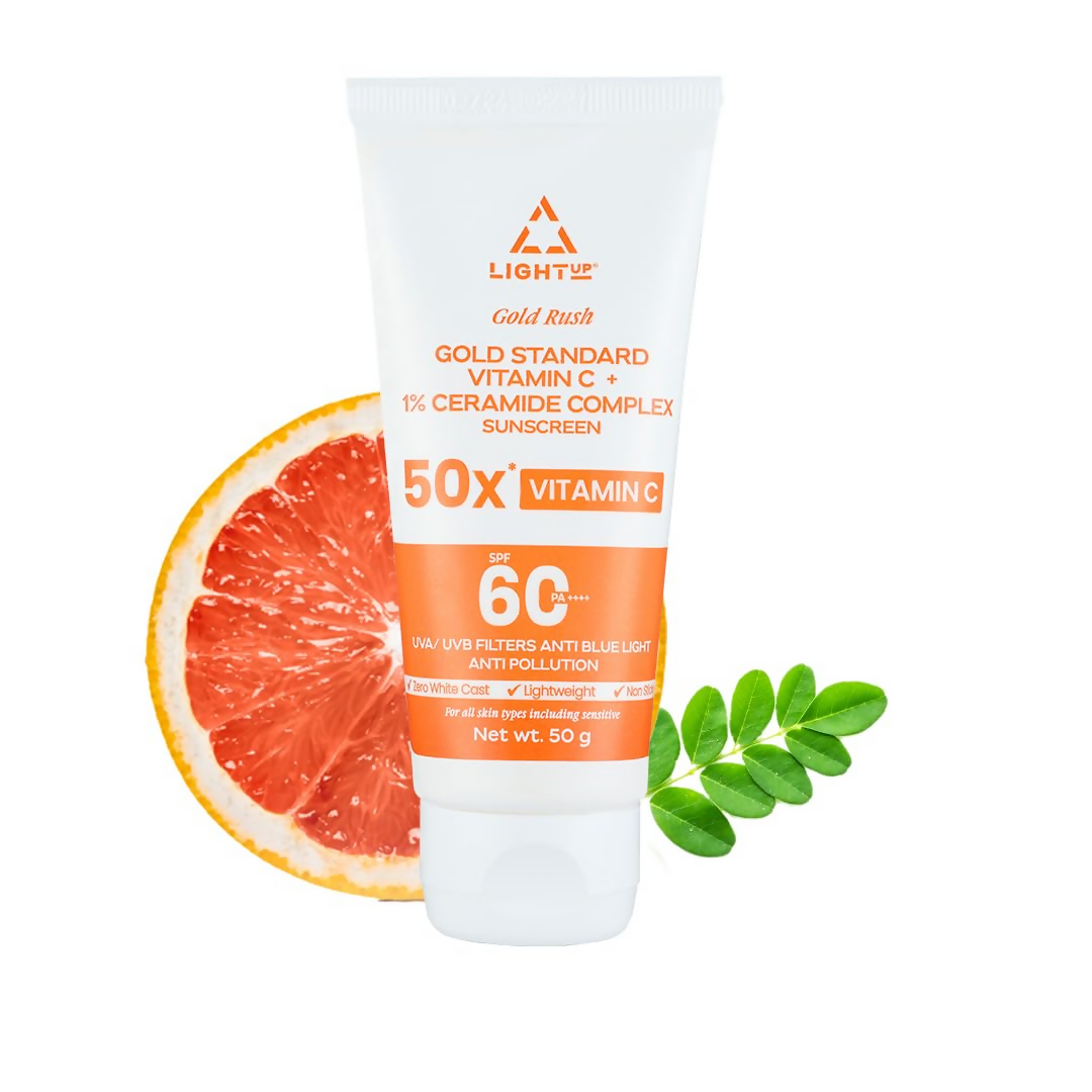 Light Up Gold Rush Gold Standard Vitamin C + 1% Ceramide Complex Sunscreen | Grocsy