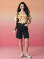 Janasya Multi Straight Cotton Top | Grocsy