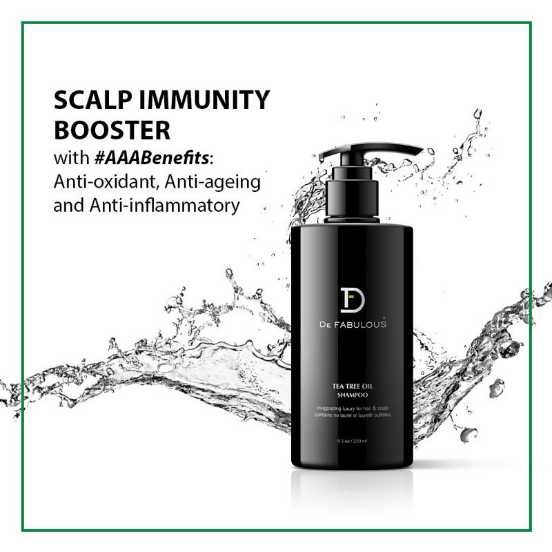 De Fabulous Tea Tree Oil Sulphate Free Shampoo For All Hair Types | Grocsy
