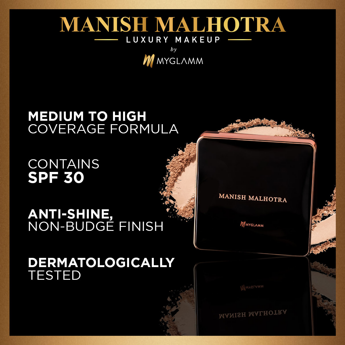 MyGlamm Manish Malhotra Beauty Skin Awakening Compact - Warm Sepia | Grocsy