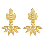 Joban Fashion Women Matte Gold Brass Earrings | Grocsy
