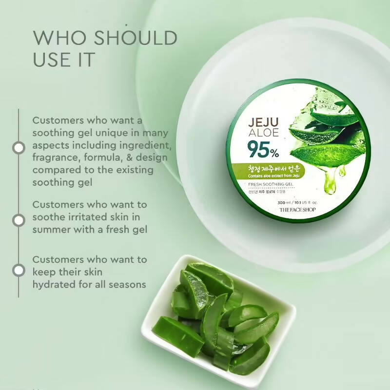 The Face Shop Jeju Aloe Fresh Soothing Gel - Korean Skincare | Grocsy