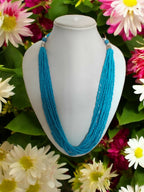 Inhanns Bloom Handmade Beaded Only Necklace - 12 Layers - Sky Bule Necklace | Grocsy