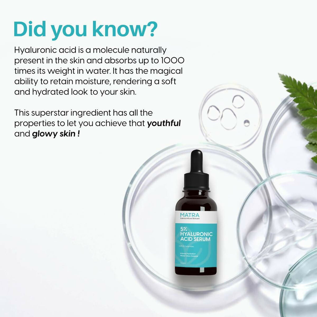 Matra 5% Hyaluronic Acid Serum For Skin Hydration, Anti-Aging & Glowing Skin | Grocsy