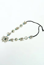 Mominos Fashion Johar Kamal Oxidised Silver-Plated Brass Finish Long Necklace For Women (Silver) | Grocsy