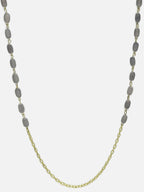 Grey Gold-Toned Alloy Gold-Polished Mask Chain - Ruby Raang | Grocsy