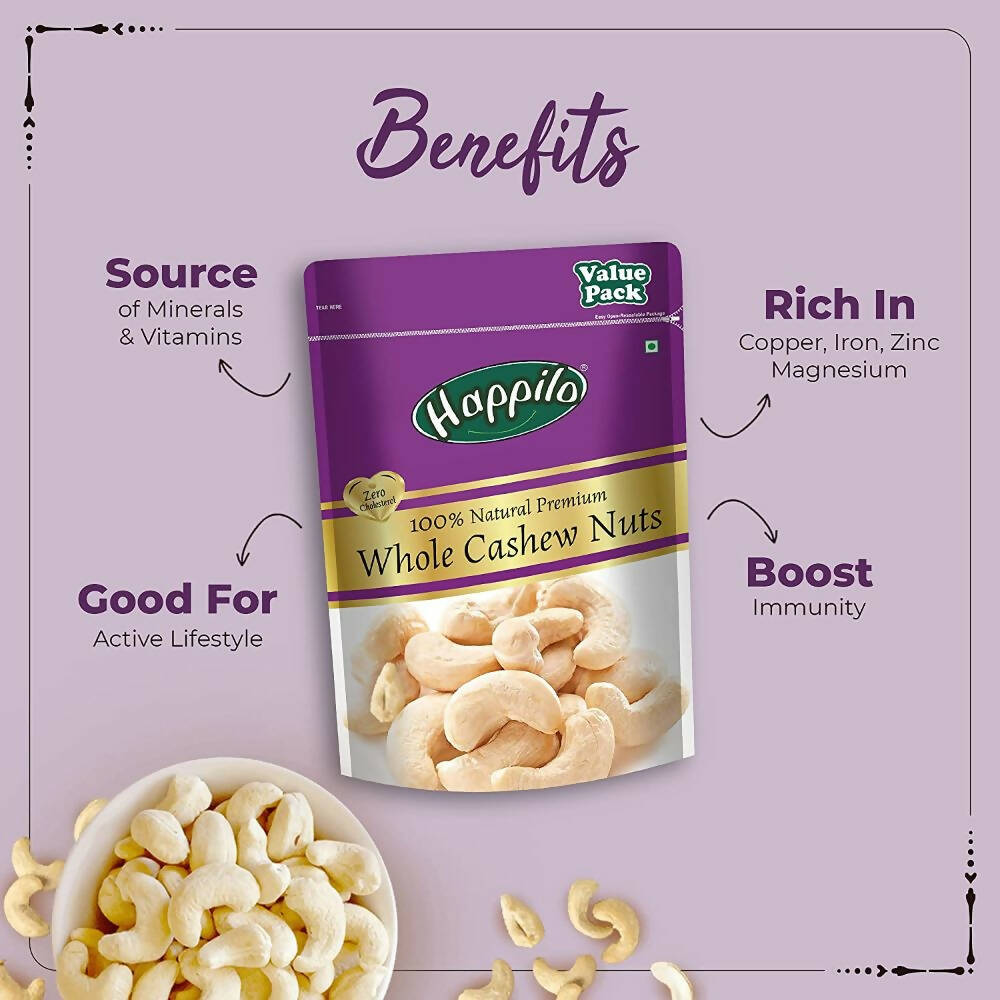 Happilo Premium Super Value Combo (Californian Almonds, Whole Cashews, Pistachios, Seedless Green Raisins) | Grocsy