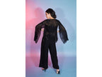 Black Georgette Sequence With Thread Designer Co-Ord Set - Flory | Grocsy