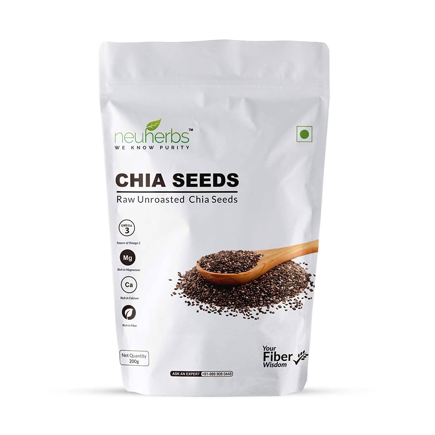 Neuherbs Raw Unroasted Chia Seeds | Grocsy