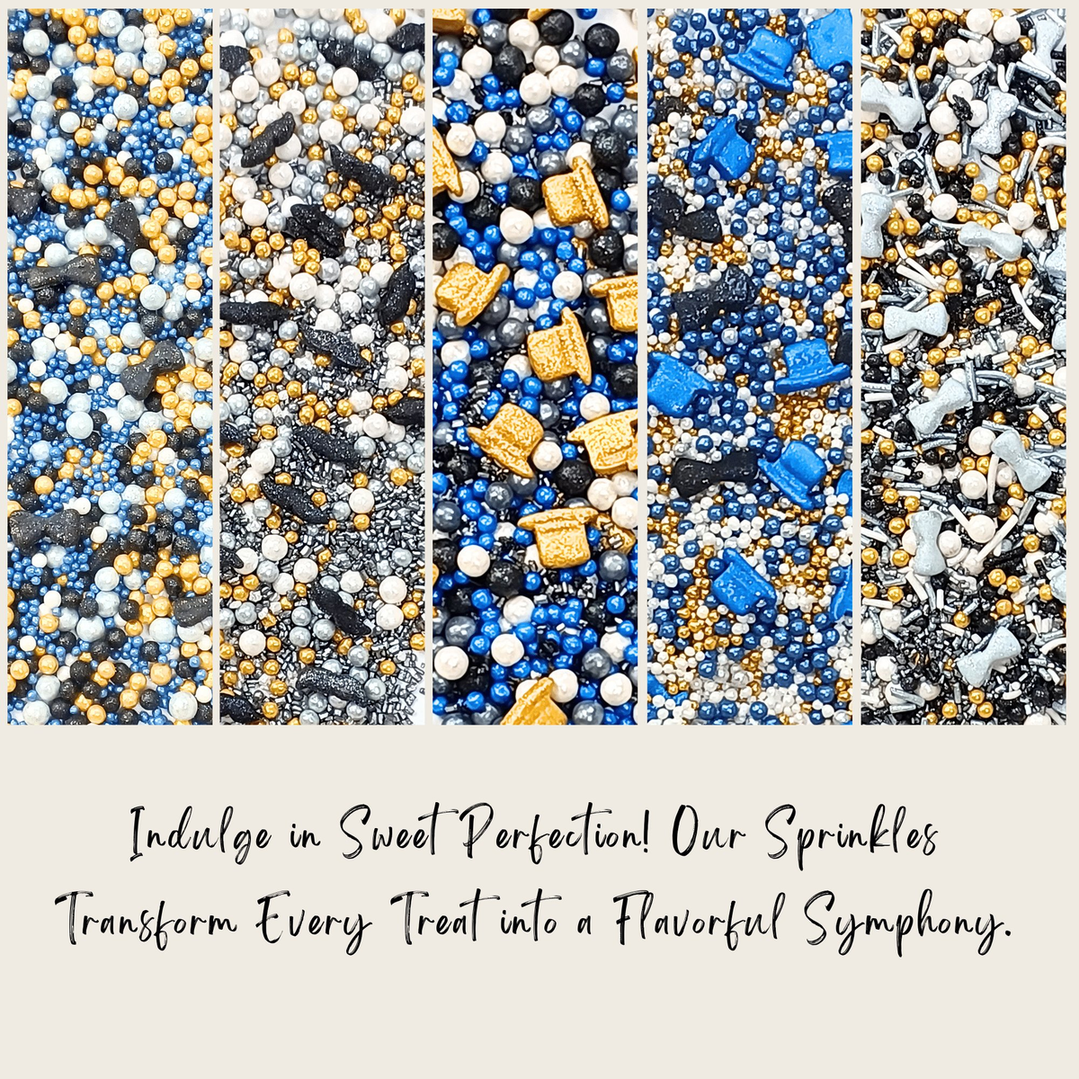 Confect Black, Blue & White | (01) Father's Day Sprinkles | Grocsy