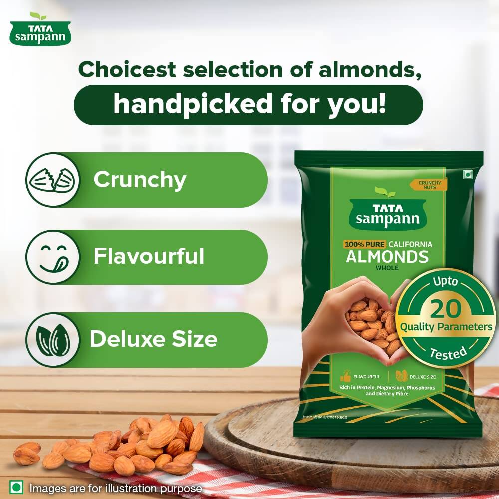 Tata Sampann Pure California Almonds | Grocsy