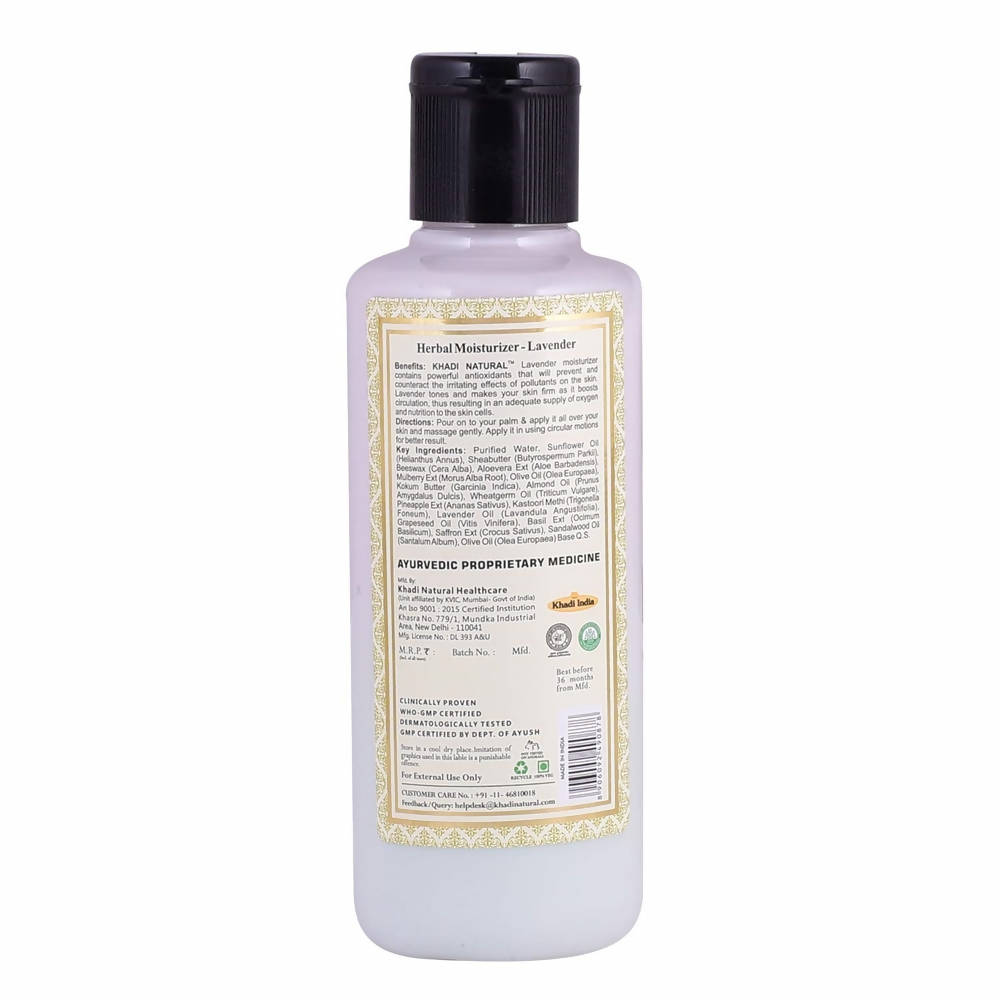Khadi Natural Lavender Herbal Moisturizer | Grocsy
