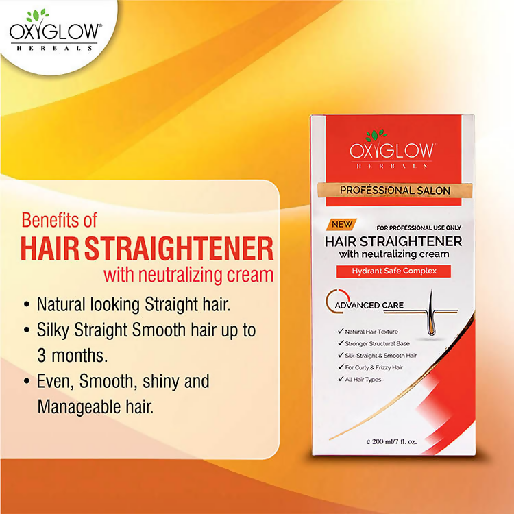 Oxyglow Herbals Professional Hair Straightener And Neutralizer Cream | Grocsy