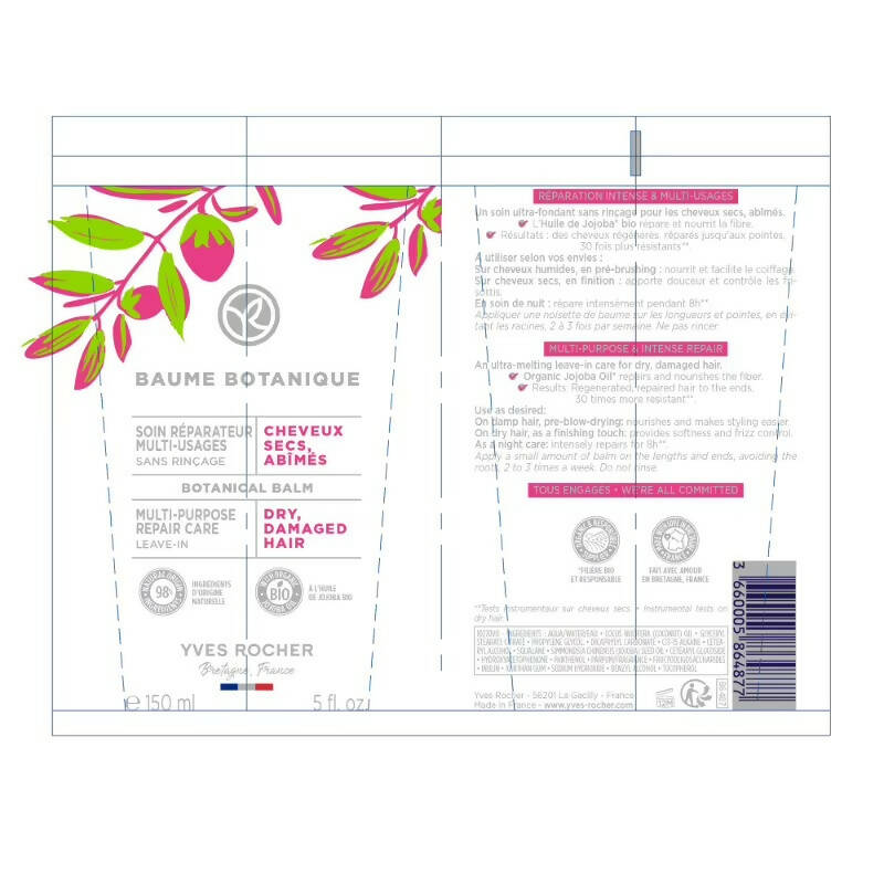 Yves Rocher Botanical Balm Multi Purpose For Hair | Grocsy