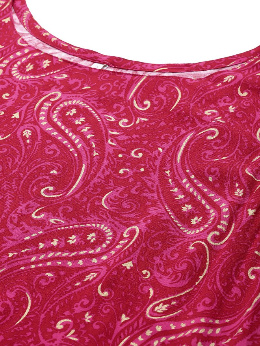 Ahalyaa Women's Traditional wear Kurta Set - Red | Grocsy