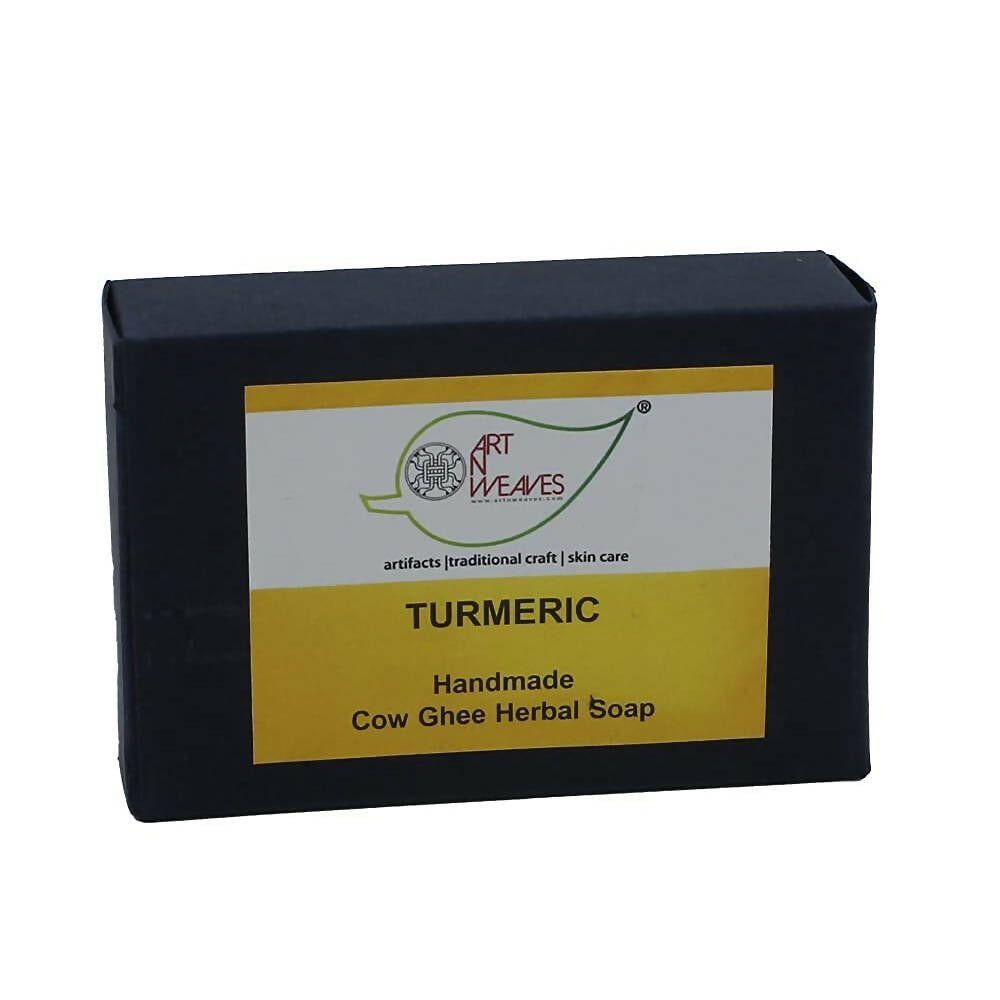artNweaves Handmade Cow Ghee Herbal Turmeric Soap | Grocsy