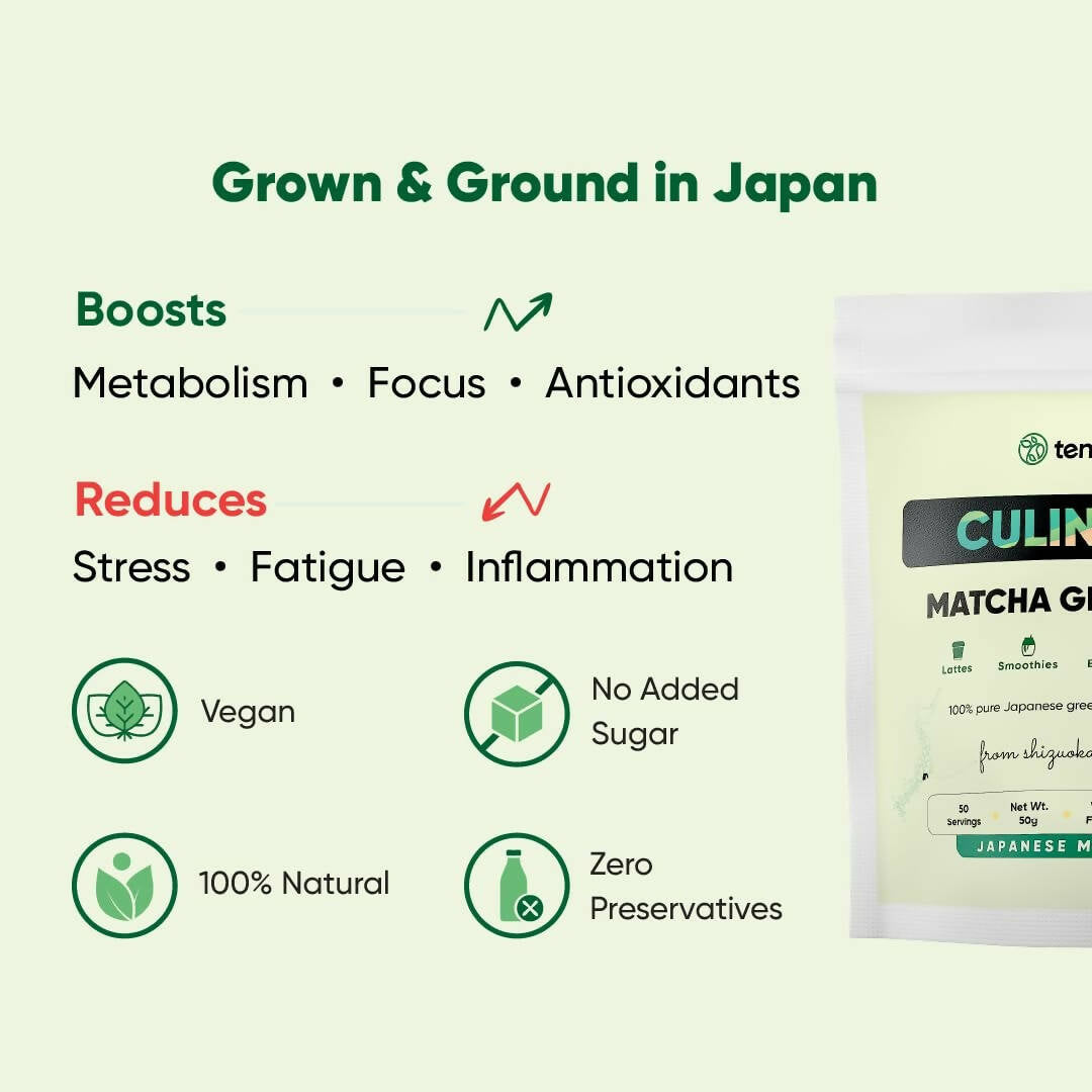 Tencha Pure Japanese Culinary Matcha Green Tea Powder | Grocsy