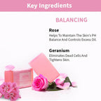 Nykaa Naturals Rose & Geranium Balancing Bathing Soap | Grocsy