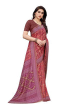 Vamika Printed Red Crepe Silk Saree (ICE RED) | Grocsy