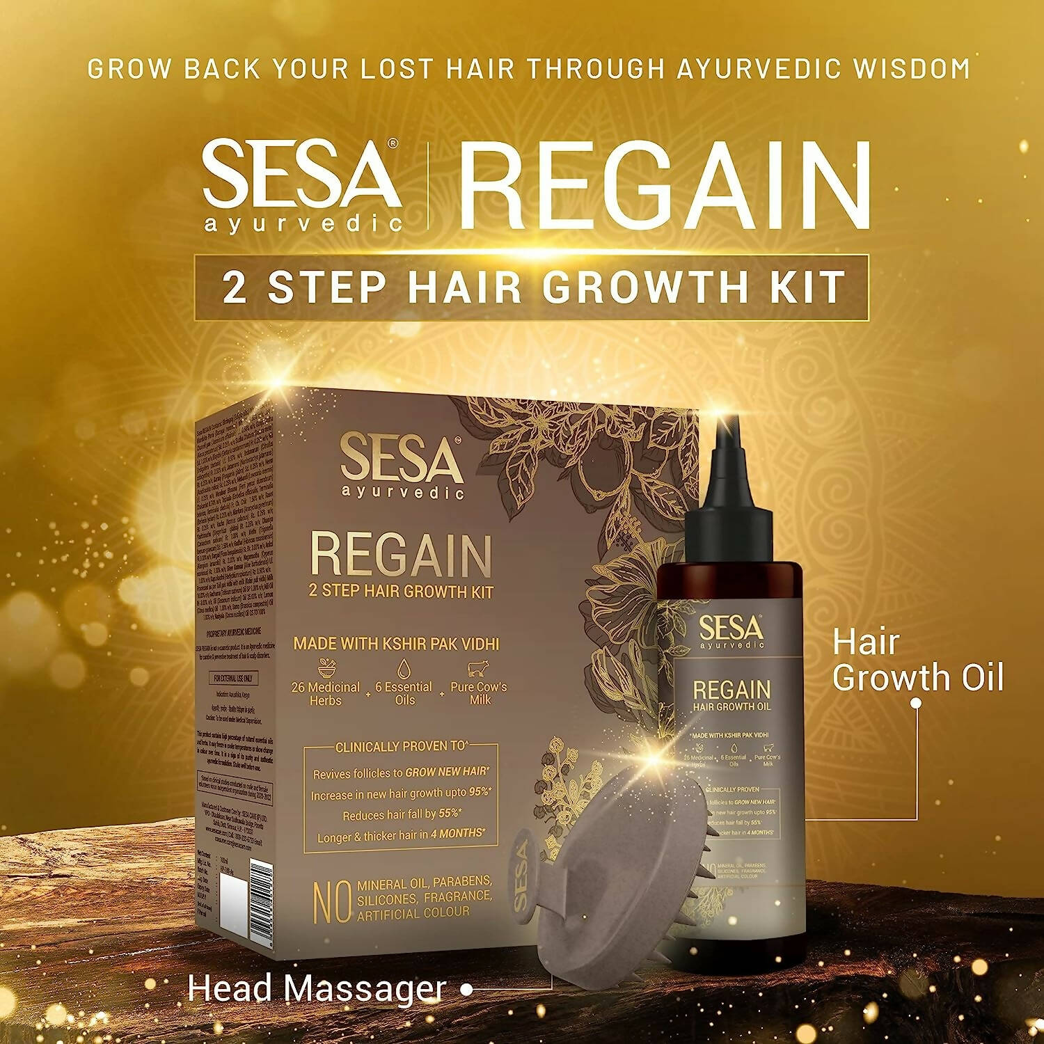Sesa Ayurvedic Regain 2 Step Hair Growth Kit | Grocsy