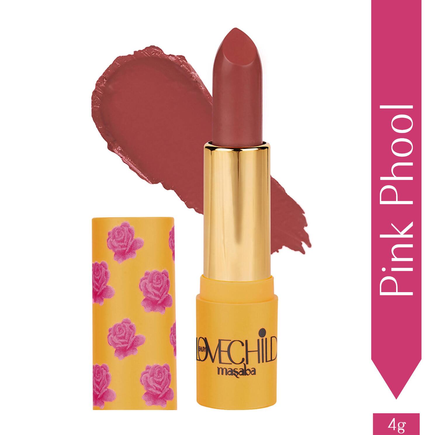 LoveChild By Masaba Gupta Rani Core Luxe Matte Lipstick - Pink Phool | Grocsy