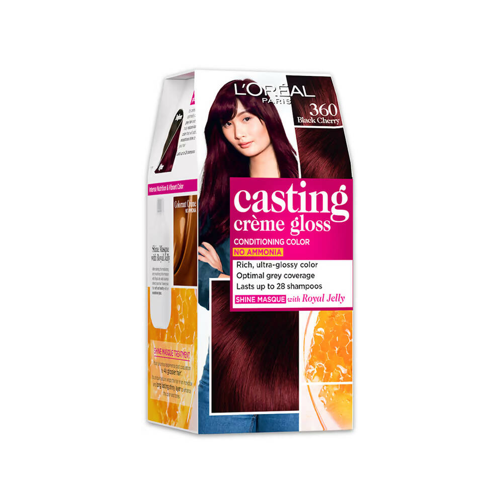 L'Oreal Paris Casting Creme Gloss Conditioning Hair Color - 360 Black Cherry | Grocsy