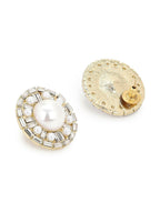 Round Pearl Earrings- Ruby Raang | Grocsy