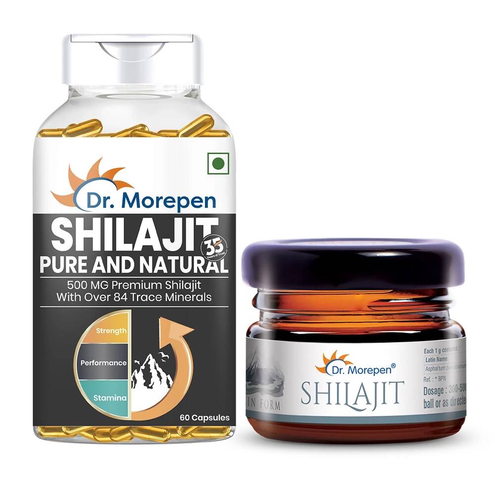 Dr. Morepen Natural & Pure SJ Resin and SJ Capsules Combo | Grocsy