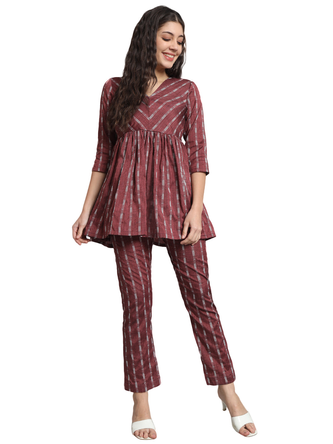 Fab Fashion Dark Purple Co-Ord set | Grocsy