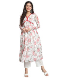 Fab Fashion White Floral Alia Cut Set | Grocsy