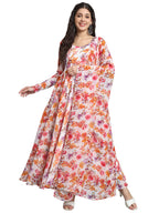 Fab Fashion Tiny Red Floral Gota Anarkali | Grocsy