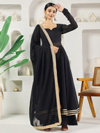 Fab Fashion Black Solid Anarkali Set | Grocsy