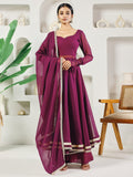 Fab Fashion Purple Solid Anarkali Set | Grocsy