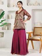 Fab Fashion Purple Crop Palazzo Set | Grocsy