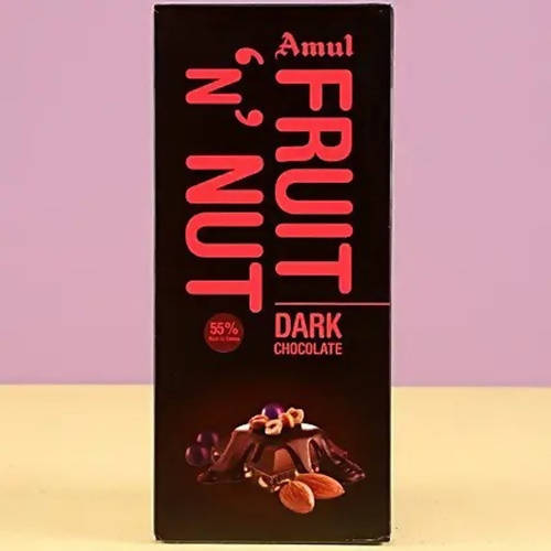 Rudraksha Rakhi & Bhai Ho To Aisa Amul Chocolate Sleeve | Grocsy