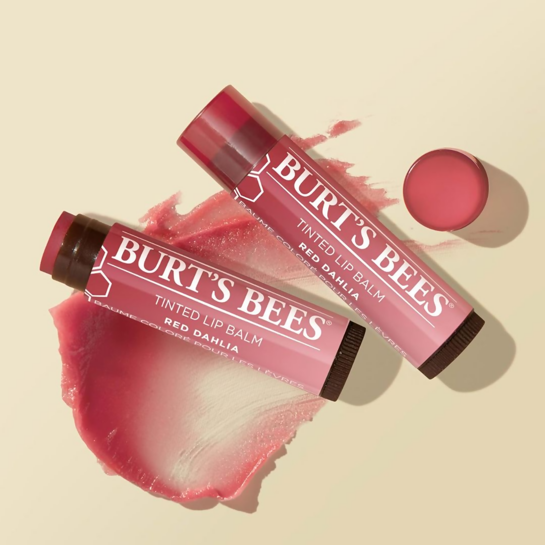 Burt's Bees 100% Natural Moisturizing Tinted Lip Balm - Red Dahlia | Grocsy
