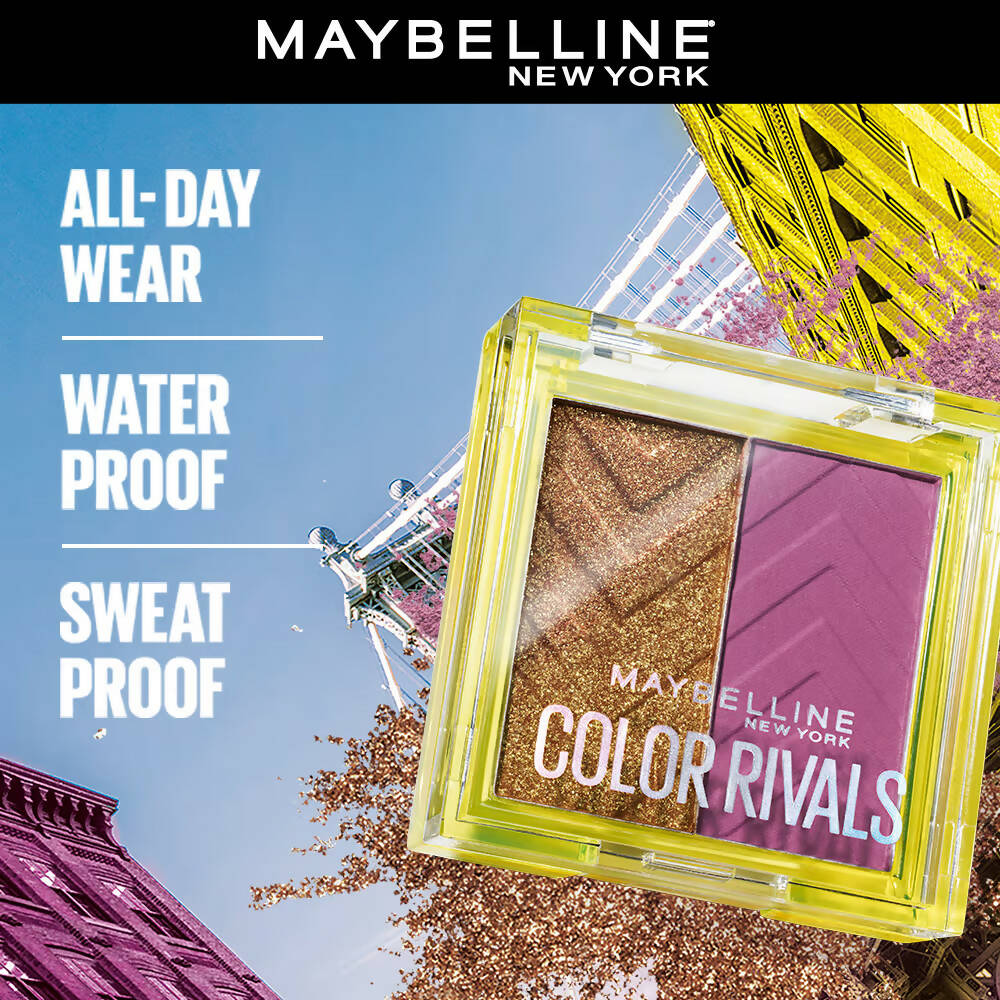 Maybelline New York Color Rivals Longwear Eyeshadow Duo - Assertive X Coy | Grocsy