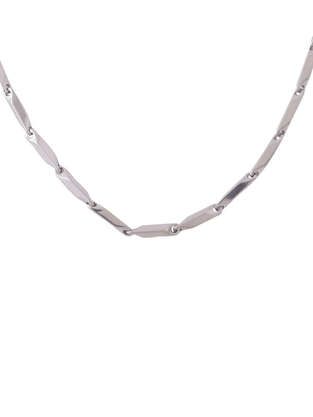 NVR Men Rhodium-Plated Stainless Steel Bohemian Chain | Grocsy