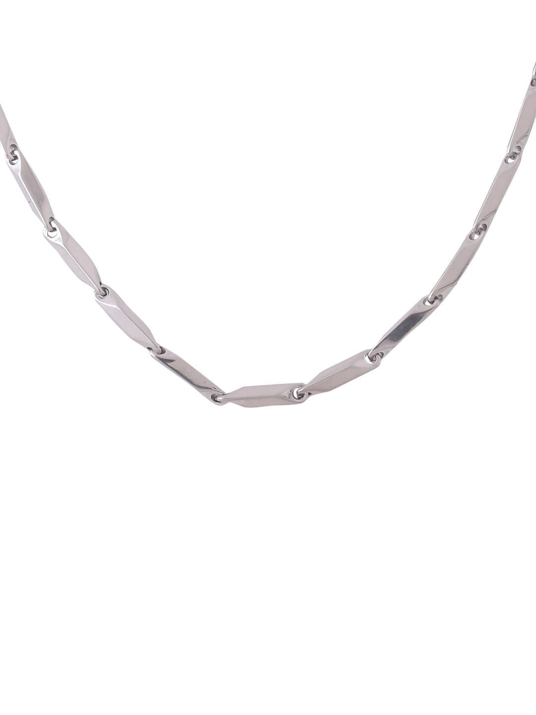 NVR Men Rhodium-Plated Stainless Steel Bohemian Chain | Grocsy