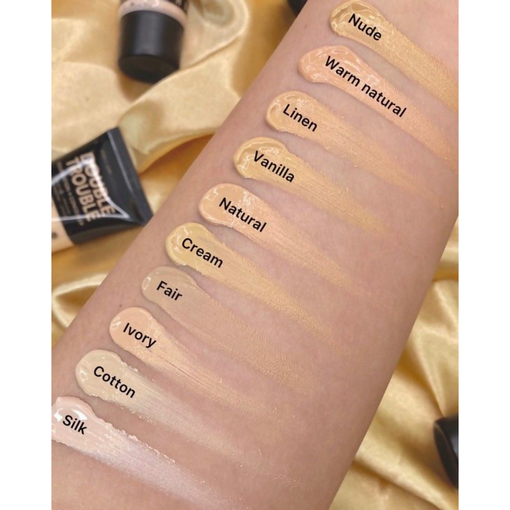Rude Cosmetics Double Trouble Foundation + Concealer - Hazel 14 | Grocsy