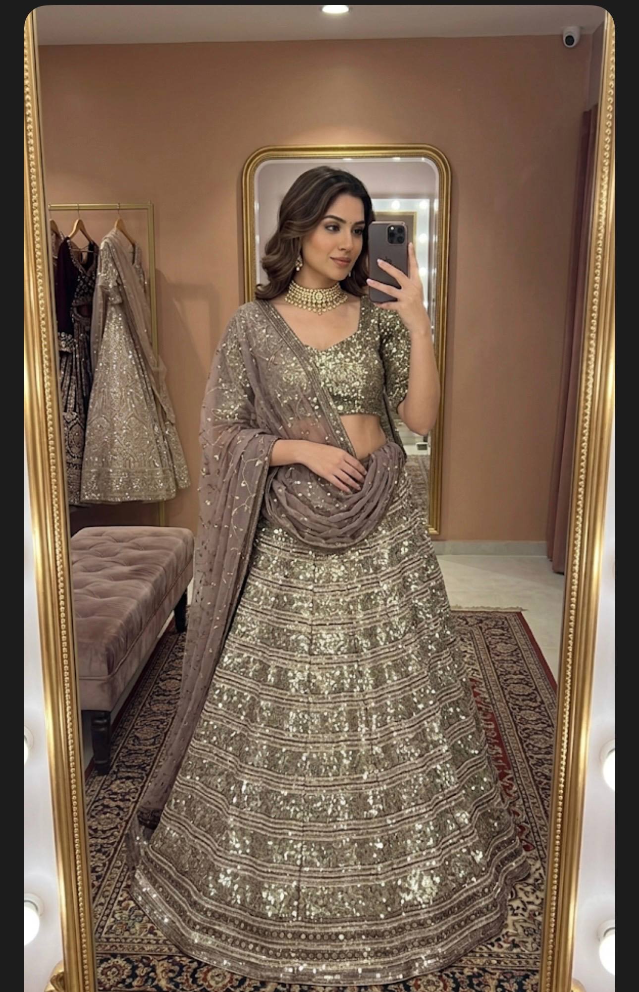 Lehenga Mart Gorgeous Lehenga Choli For Wedding-Brown | Grocsy